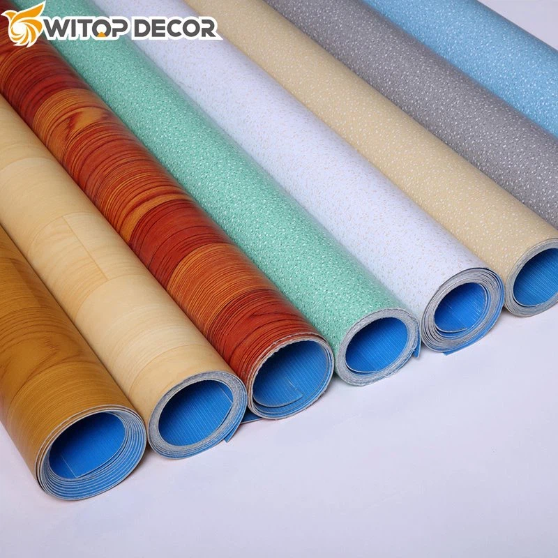 Ġebel tal-qalba tal-plastik interlock irħam Sheet Flooring